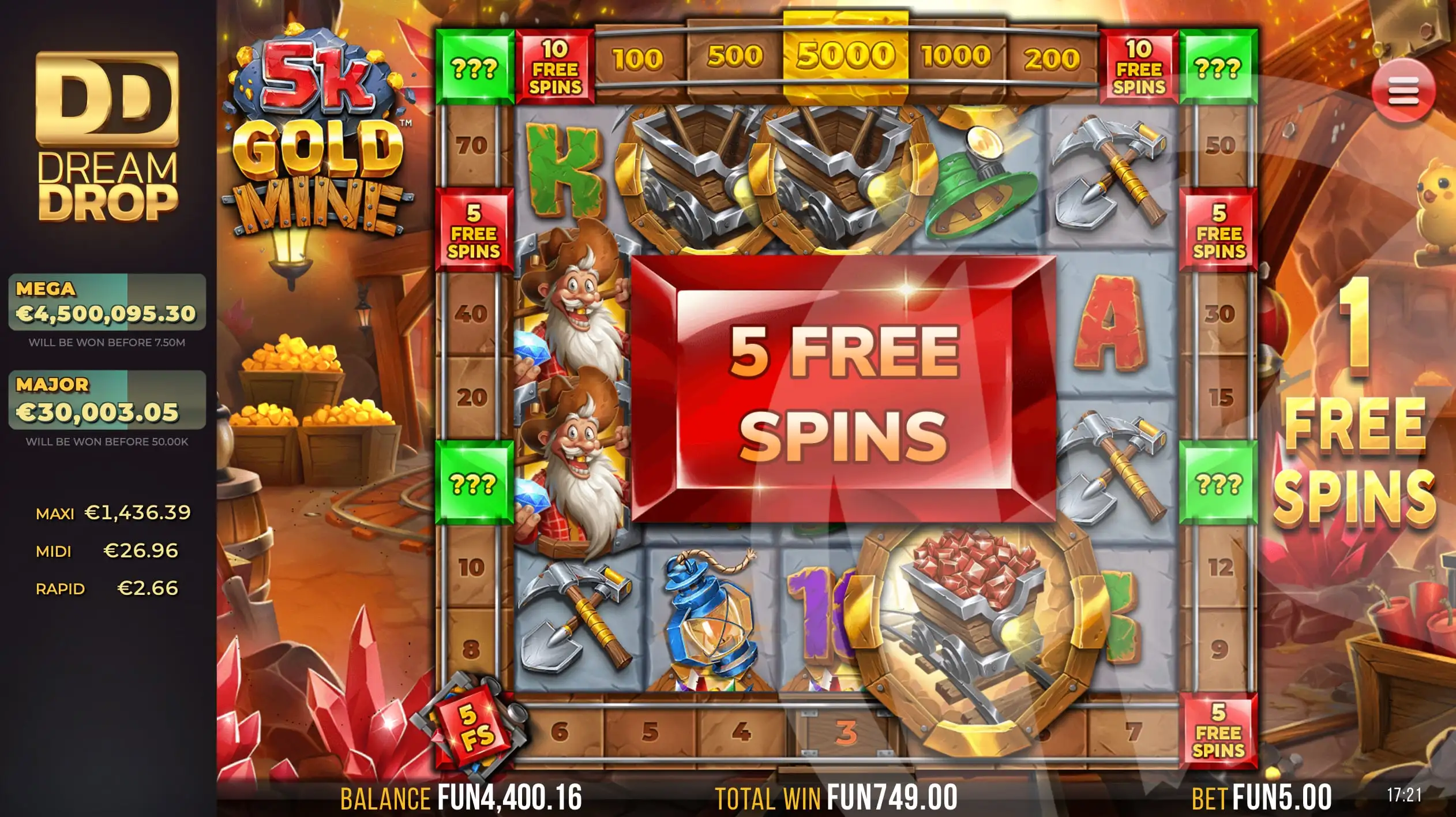 5k Gold Mine Slot Review pic 6